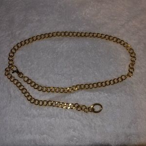Faux gold chain fashion belt